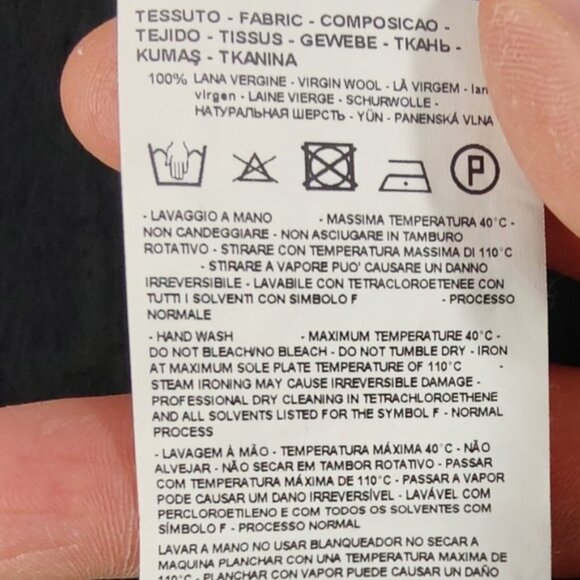 Emporio Armani Black Pure Virgin Wool Turtleneck Sweater Womens Size 40 US Small - Picture 6 of 10